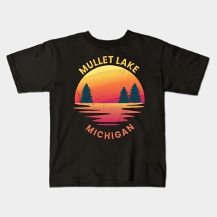 mullett lake michigan sunset Kids T-Shirt